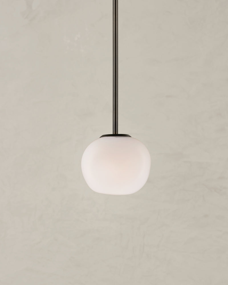 Opal globe pendant light top