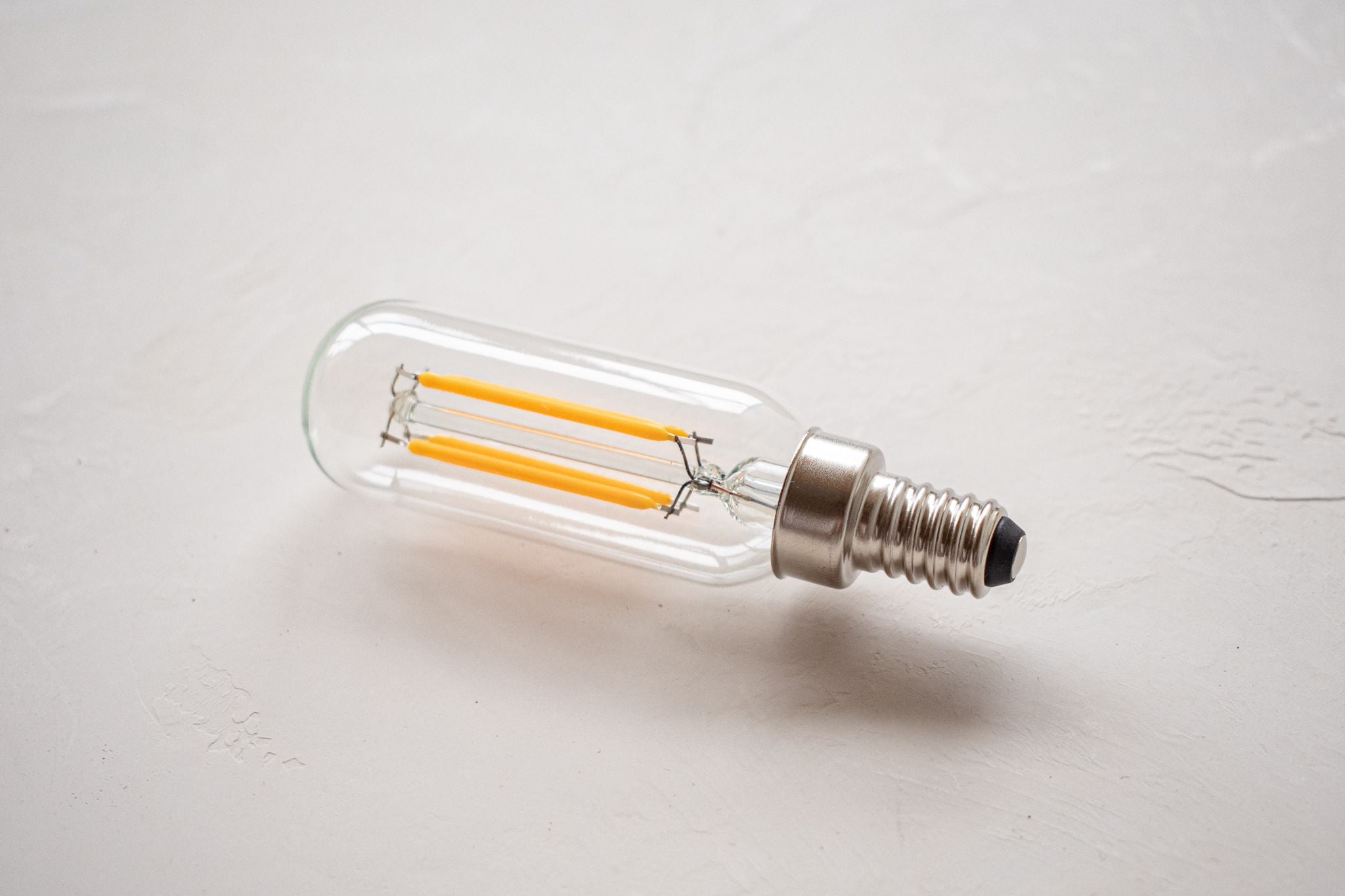 3.5W LED E12 base T8 Clear Hennepin Made